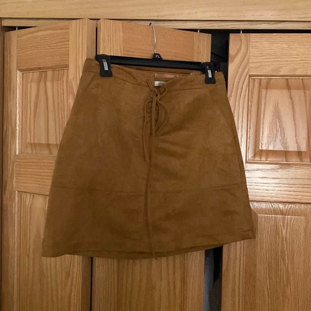 Faux suede skirt